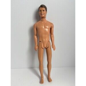 Vintage 1968 Mattel Inc Indonesia Ken Doll, Brown Molded Hair, Blue Eyes